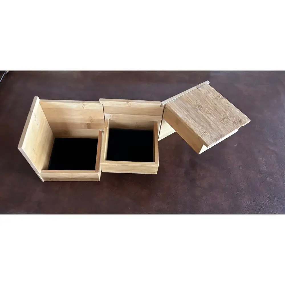 Umbra Tuck Natural Bamboo Freestanding Nesting Jewelry Box 5